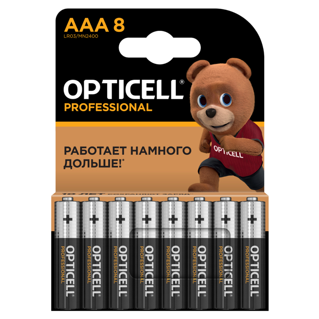батарейка OPTICELL Профешионал 1,5В алкалиновая AAА 8шт