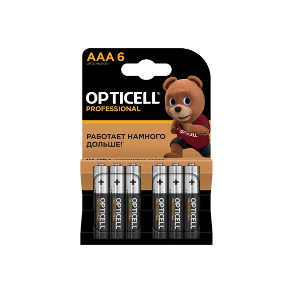 Батарейка Opticell Professional алкалиновая LR03 AAA 6 шт.