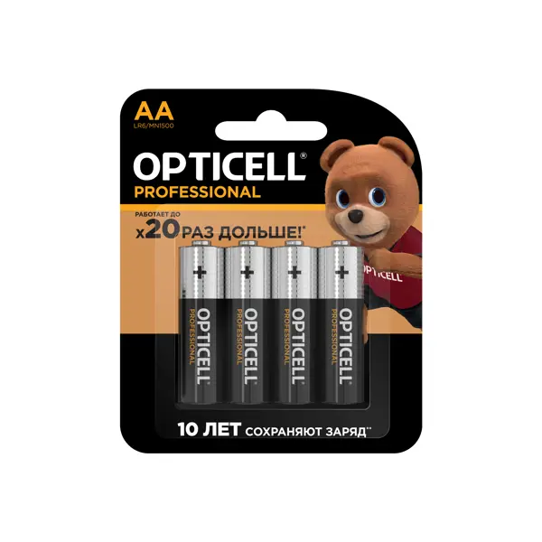 Батарейка Opticell Professional алкалиновая LR6 AA 4 шт.