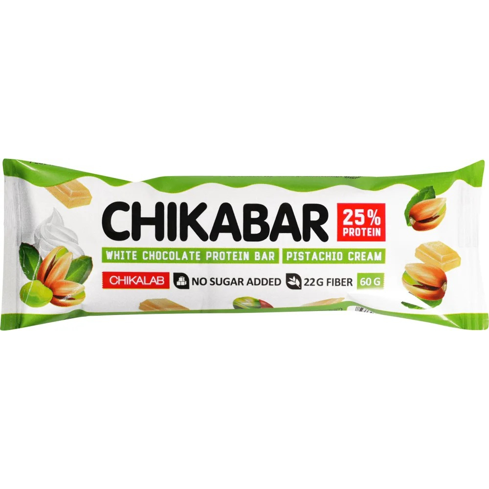 Батончик протеиновый ChikaLab глазированный фисташковый крем 60 г