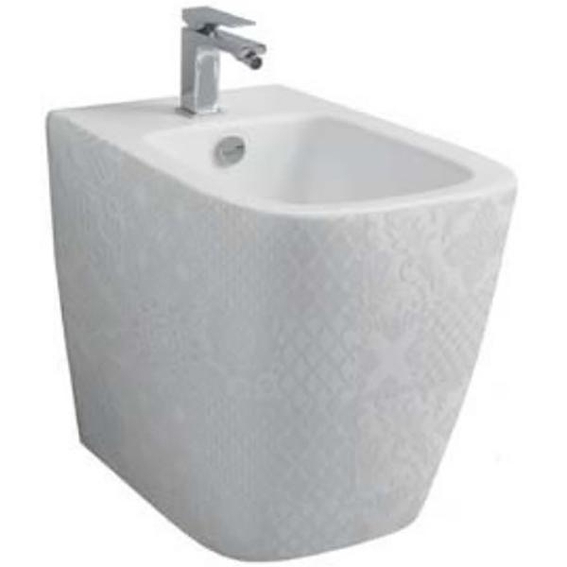 Биде Artceram A16 ASB002 01 86 Белое с декором Cementina