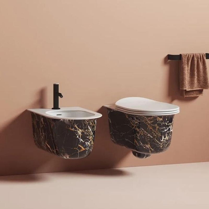 Биде Artceram Chic CHB001 48 00 подвесное цвет Portoro gold
