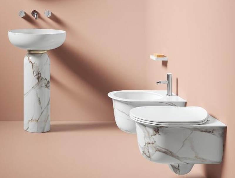 Биде Artceram Chic CHB001 94 00 подвесное цвет Calacatta