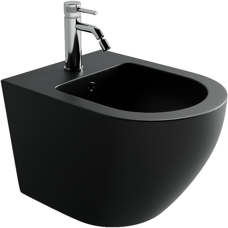 Биде Ceramicanova Uno CN11002MB подвесное Черное матовое