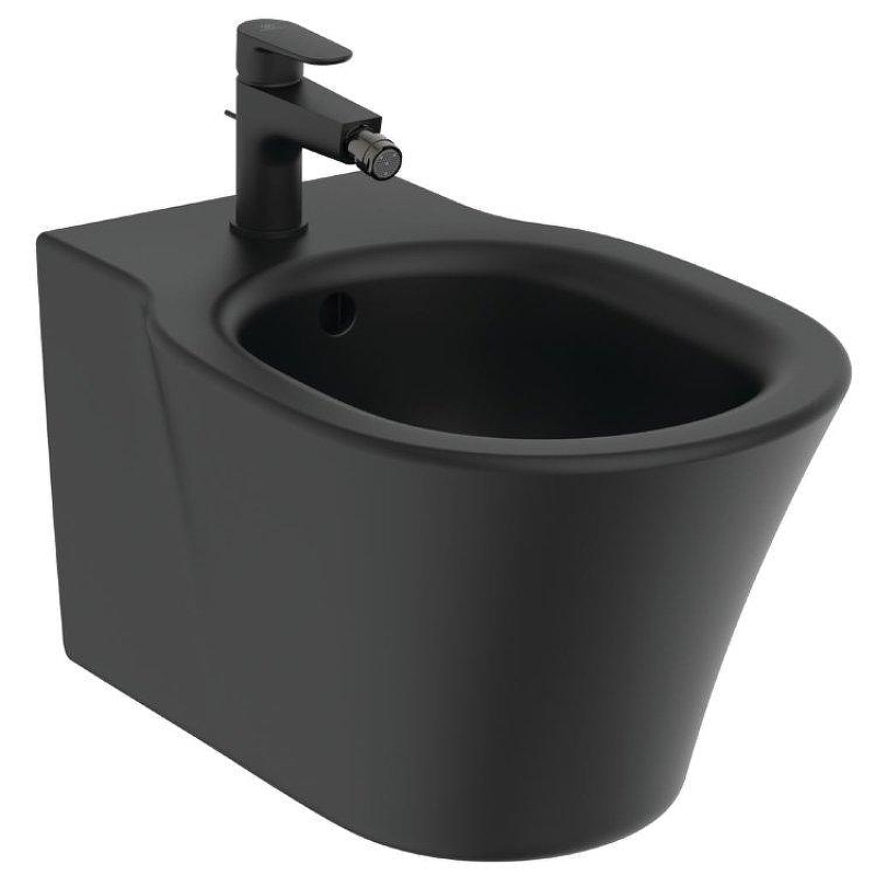 Биде Ideal Standard Connect Air E0266V3 подвесное цвет Silk Black / Черный шелк