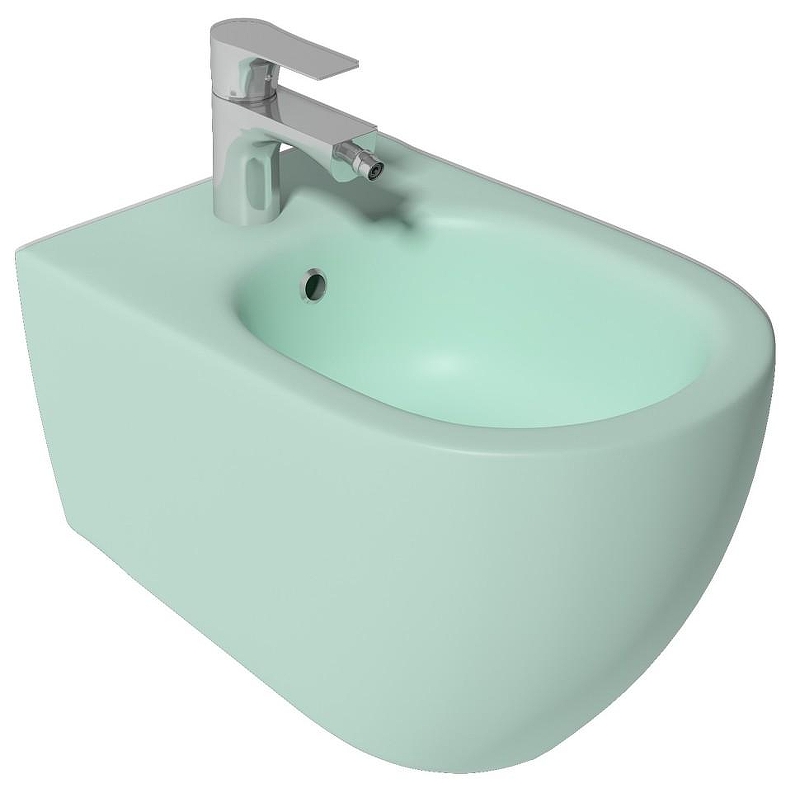 Биде Isvea Infinity 10NF41001-2T подвесное цвет Мятно-зеленый матовый