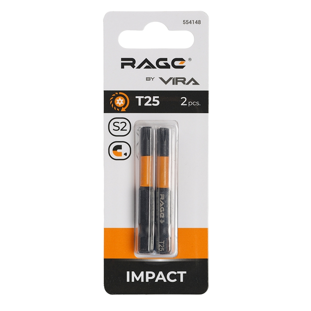 бита RAGE by VIRA TORX T25 50мм 2шт