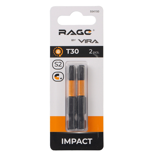 бита RAGE by VIRA TORX T30 50мм 2шт