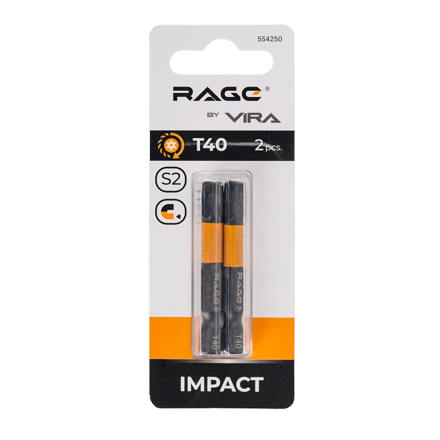 бита RAGE by VIRA TORX T40 50мм 2шт