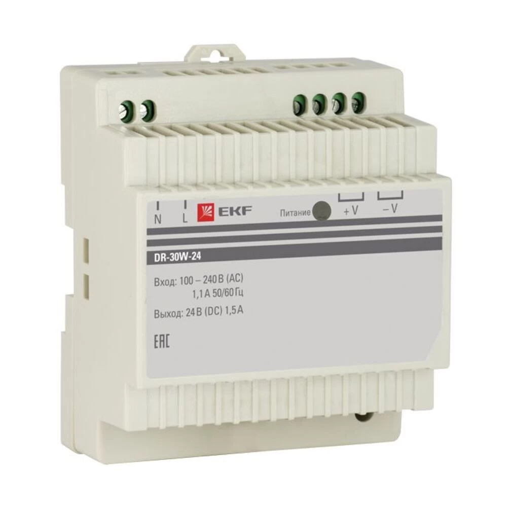 Блок питания 24 В EKF PROxima dr-30w (dr-30w-24)