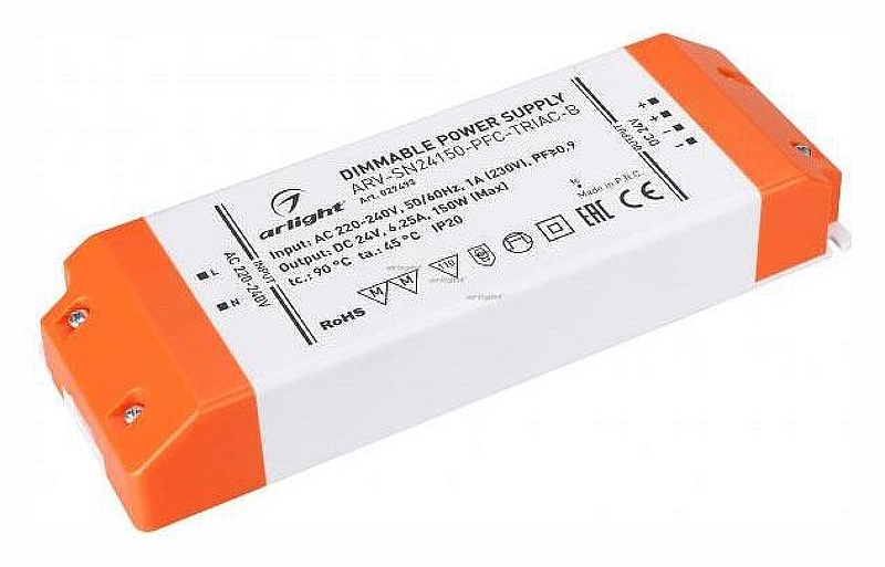 Блок питания Arlight ARV-SN24150-PFC-TRIAC-B 029493 цвет Белый