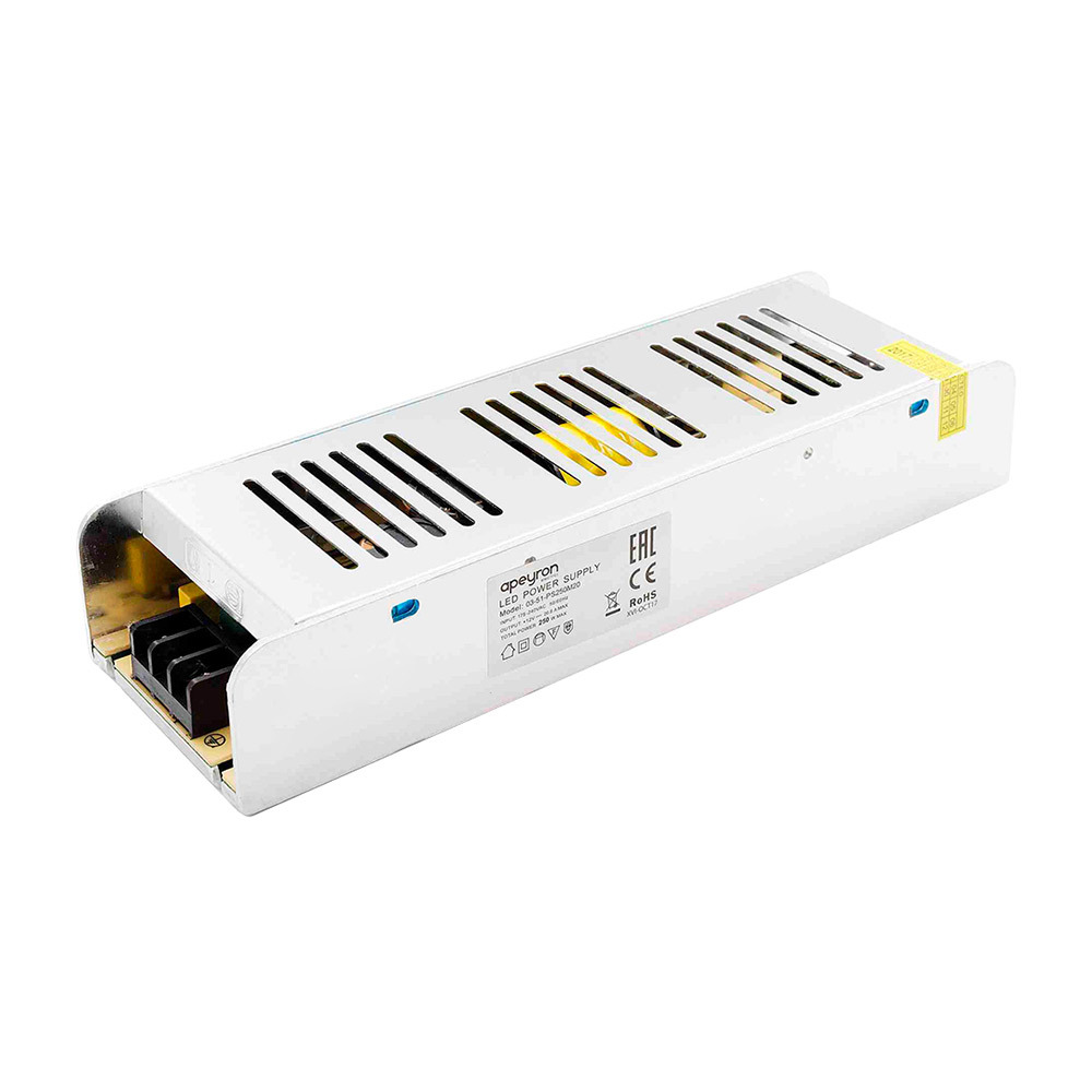 Блок питания для светодиодной ленты Apeyron 250 Вт 220/12 В IP20 (03-51)
