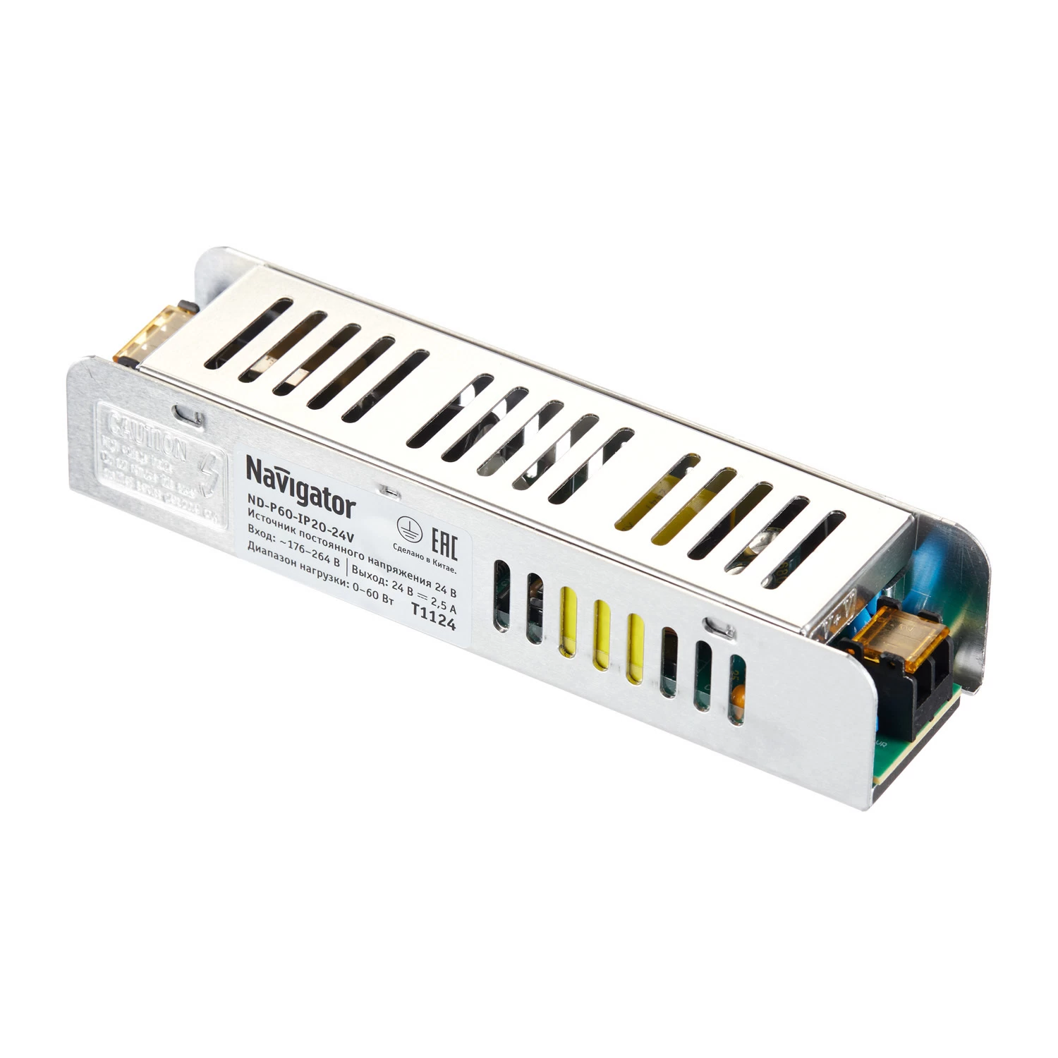 Блок питания для светодиодной ленты Navigator ND-P60 60 Вт 220/24 В IP20 (95447)