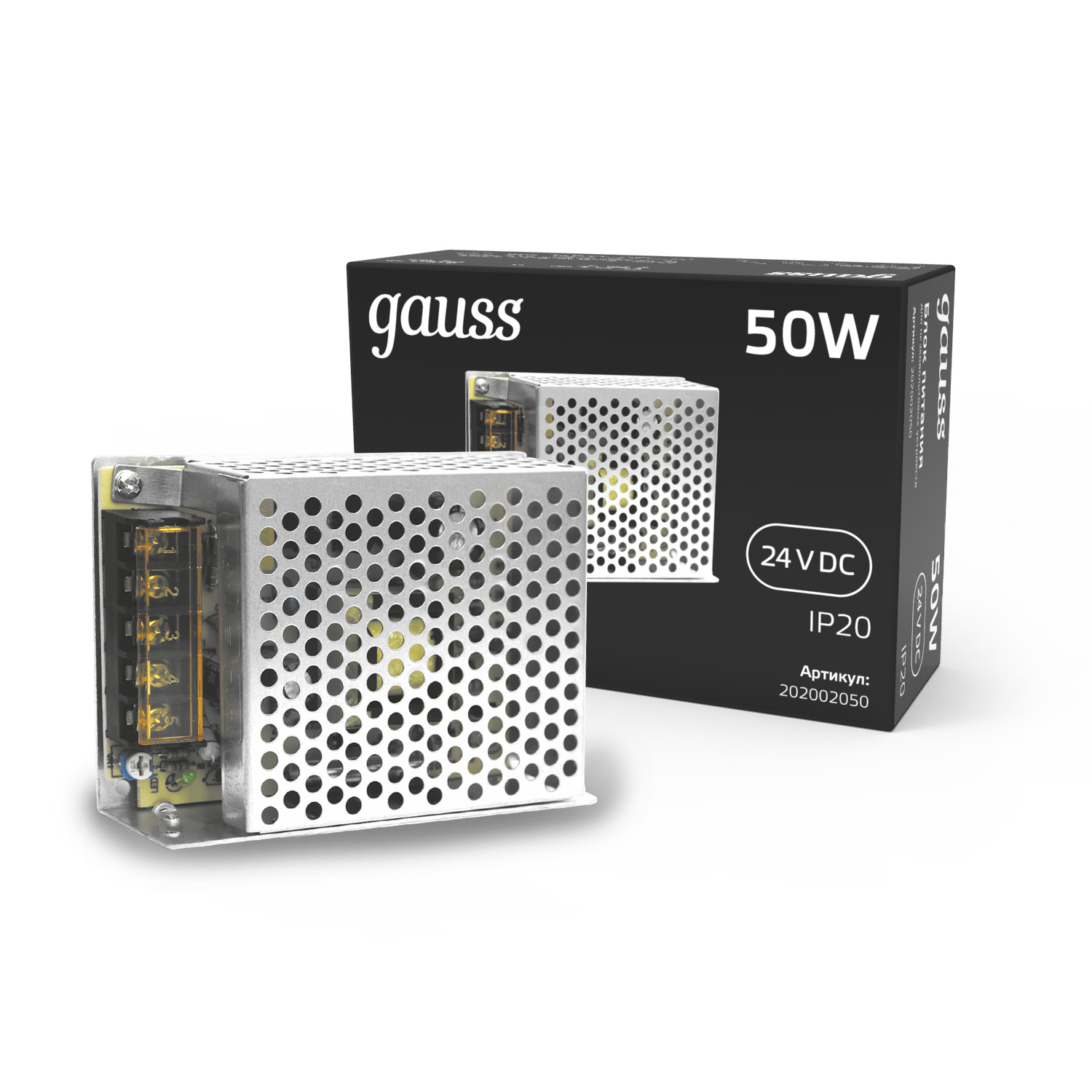 Блок питания Gauss 50W 24V IP20