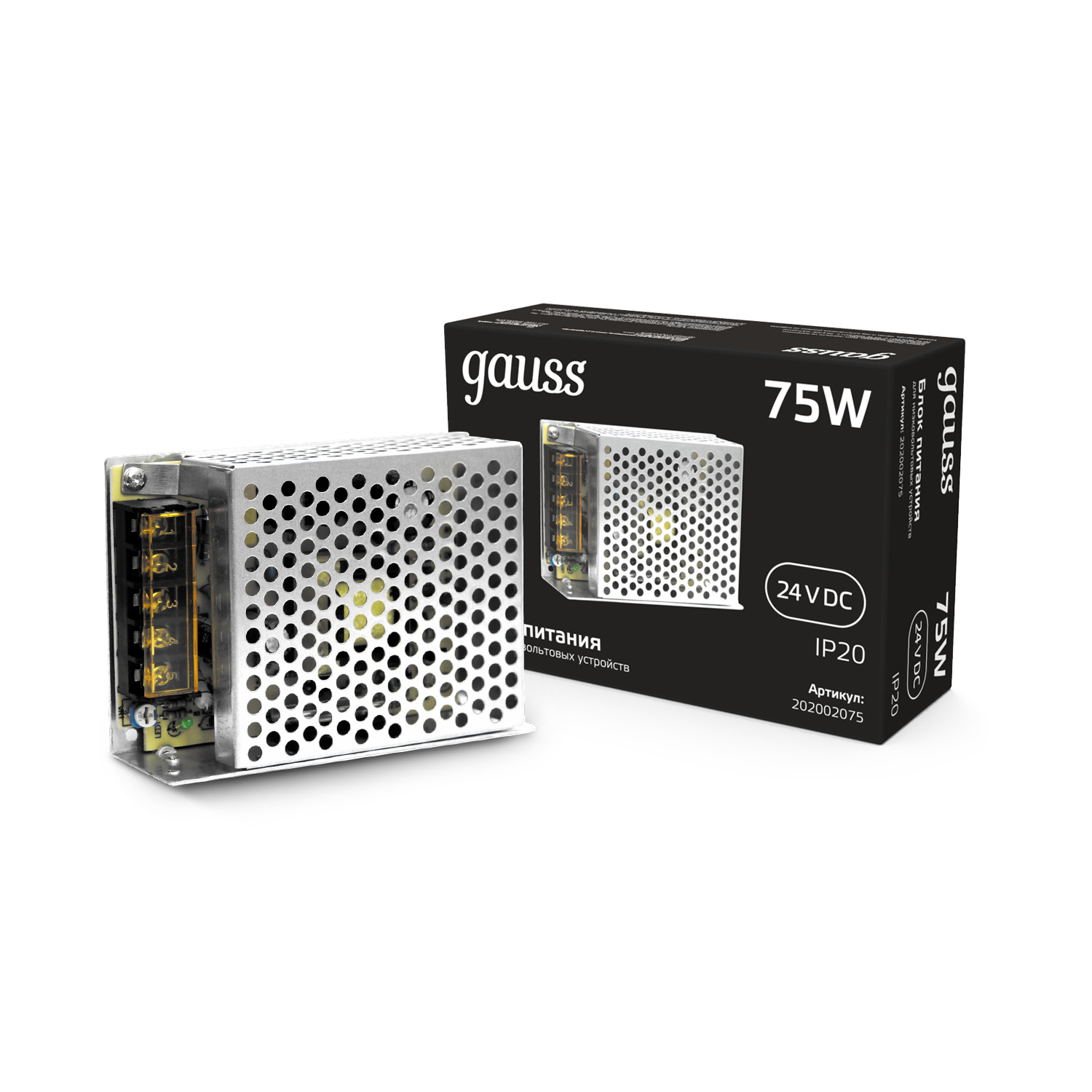 Блок питания Gauss 75W 24V IP20