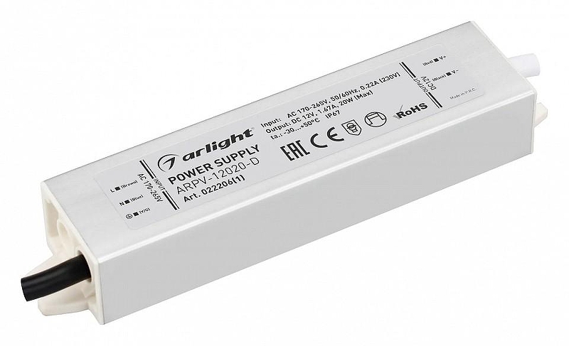 Блок питания с проводом Arlight 022206(1) IP 20