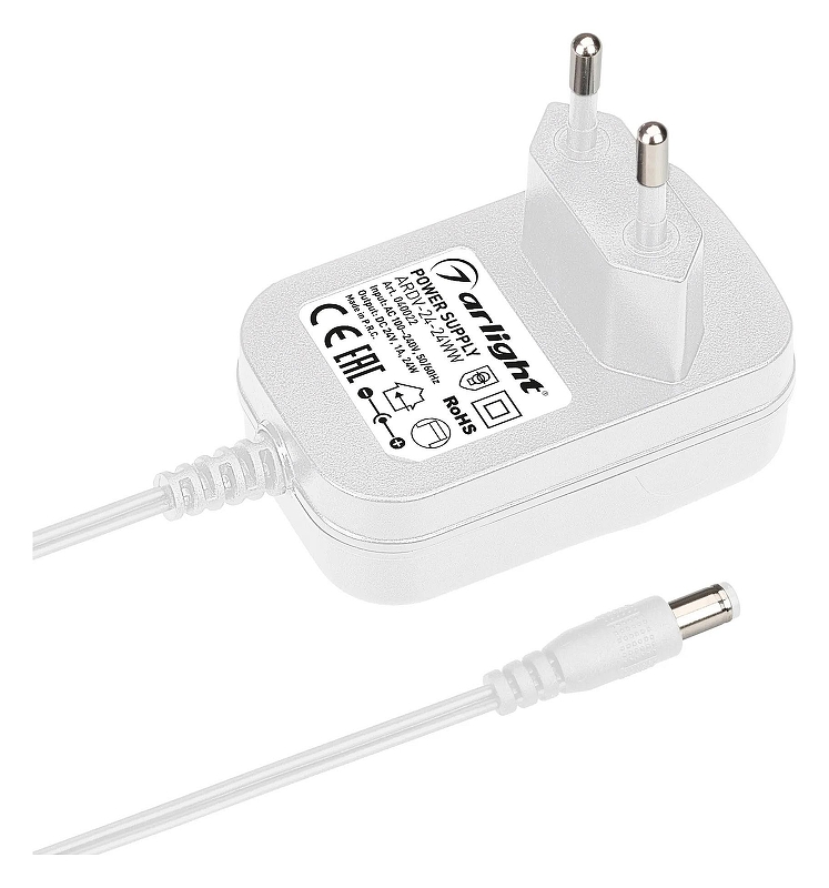 Блок питания с проводом Arlight ARDV 040022 цвет Белый