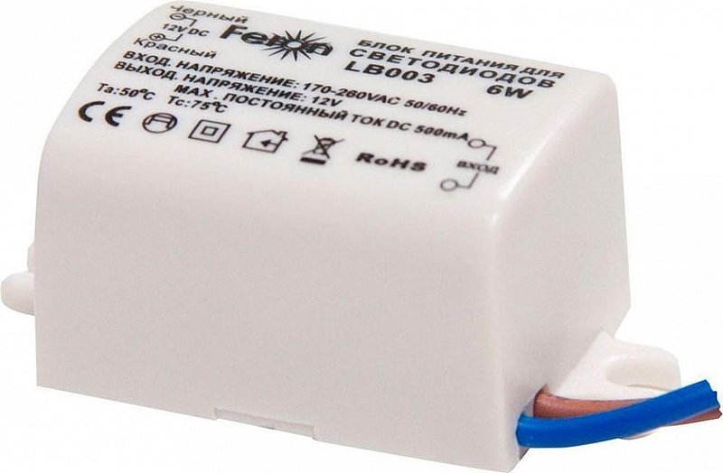 Блок питания с проводом Feron LB003 21480 цвет Белый