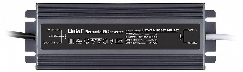 Блок питания с проводом Uniel UET-VAF UL-00009367 цвет Черный