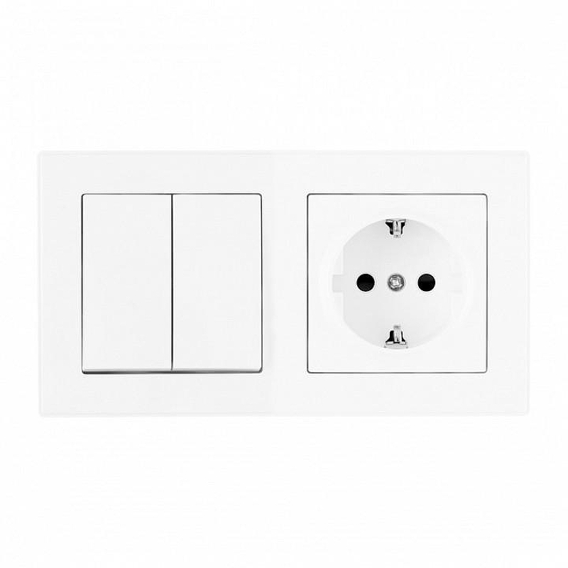 Блок с розеткой и выключателем Arte Milano SET06-2 SET06-2-30-2-40-1 white цвет Белый