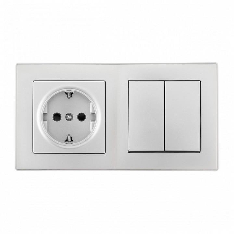 Блок с розеткой и выключателем Arte Milano SET06-2 SET06-2-30-2-40-1 silver цвет Серебро