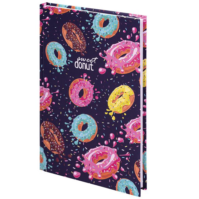 блокнот А5 80 л., клетка BRAUBERG kids, "Donuts"