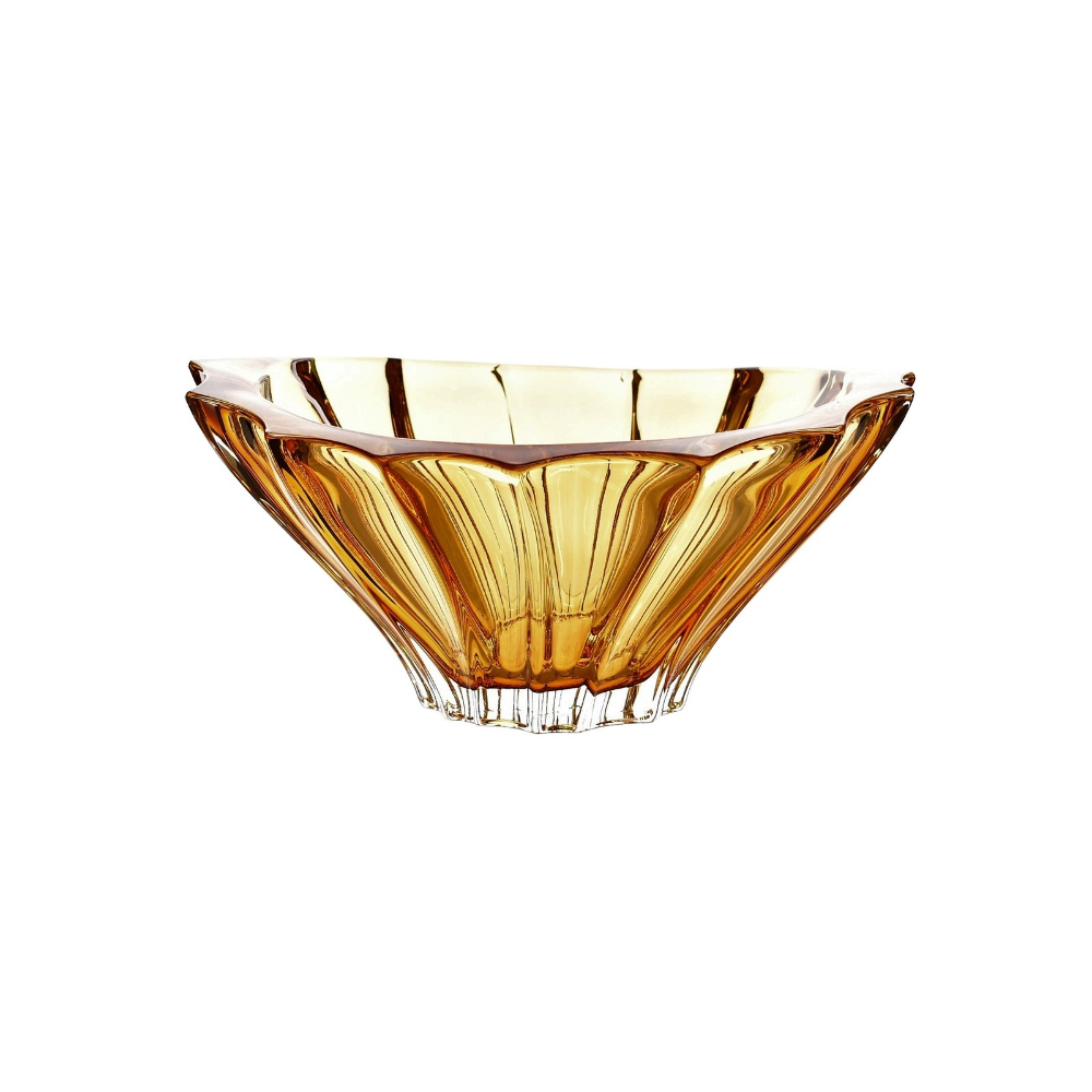 Блюдо Aurum-Crystal s.r.o. Plantica для фруктов янтарь 22 см