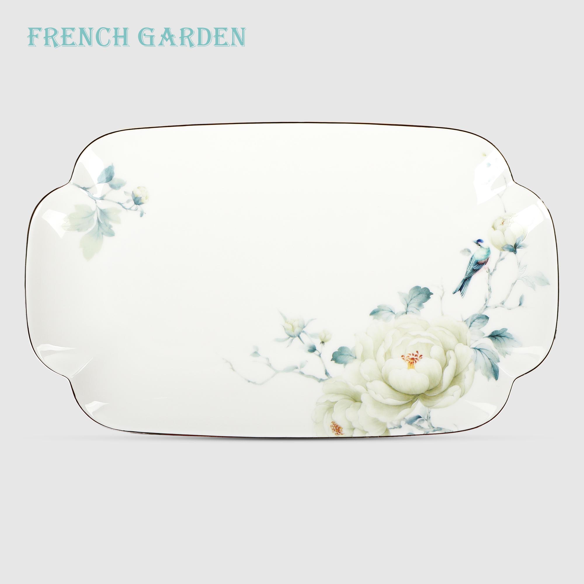 Блюдо овальное French garden Белая роза 30,8х18,3 см