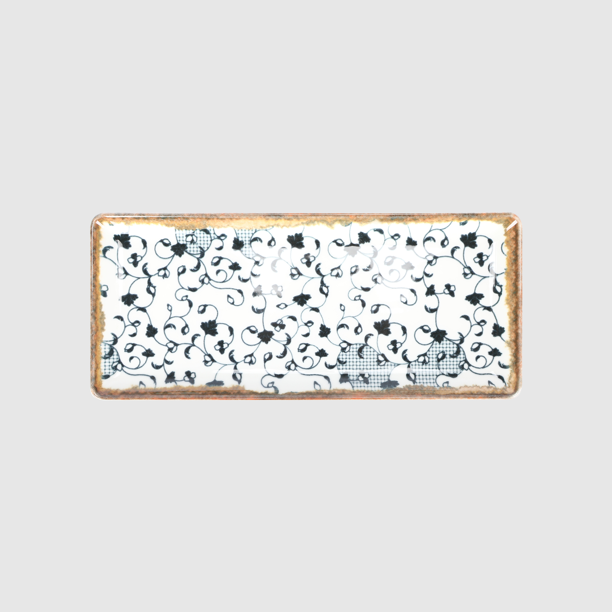 Блюдо прямоугольное Kutahya porselen Fluer amber 35x15 см