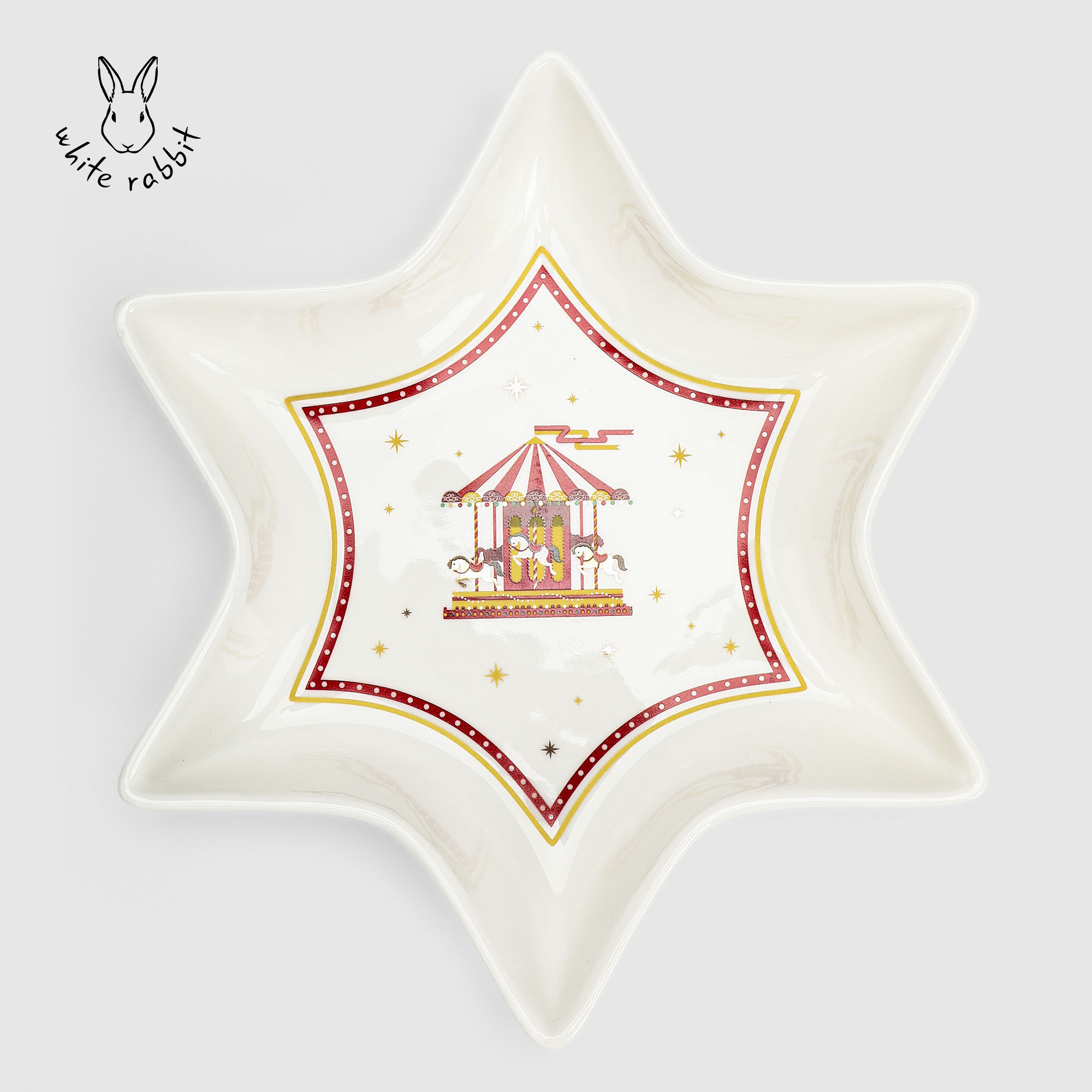 Блюдо White rabbit ny Carouse звезда 23х23 см
