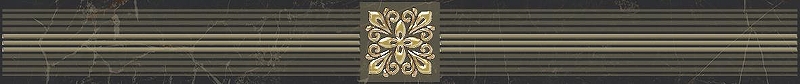Бордюр Laparet Роял чёрный AD\B484\60045 глянцевый 6,3х60 см