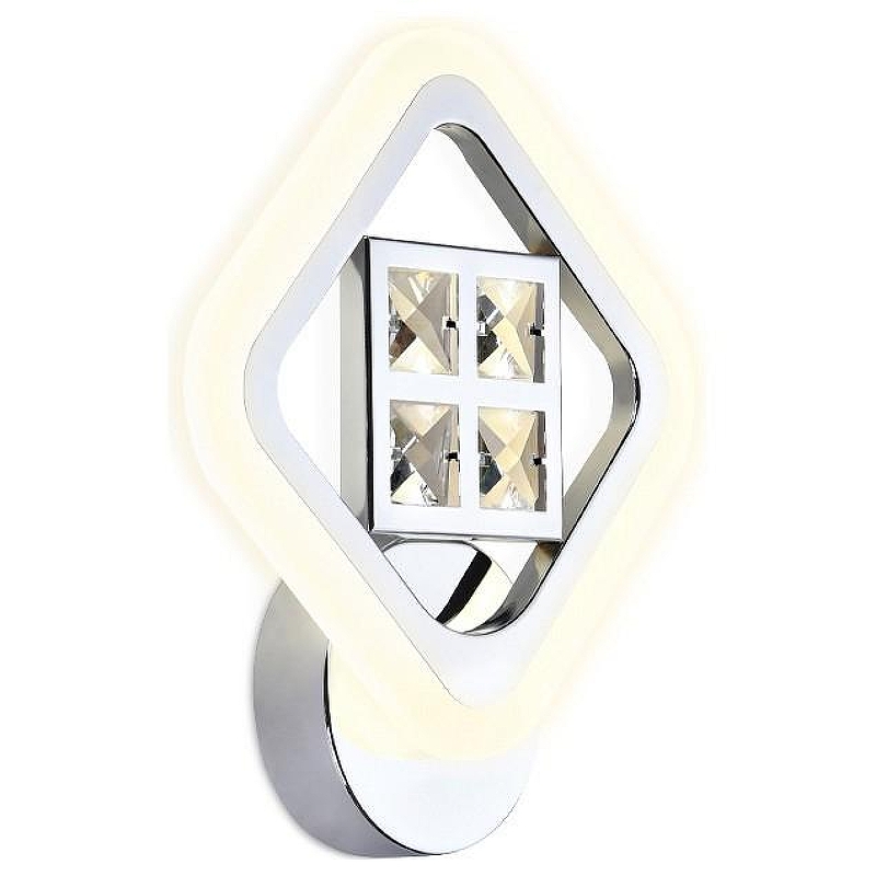Бра Ambrella Light FA FA285 цвет плафона/подвески Белый, Прозрачный, цвет арматуры Хром