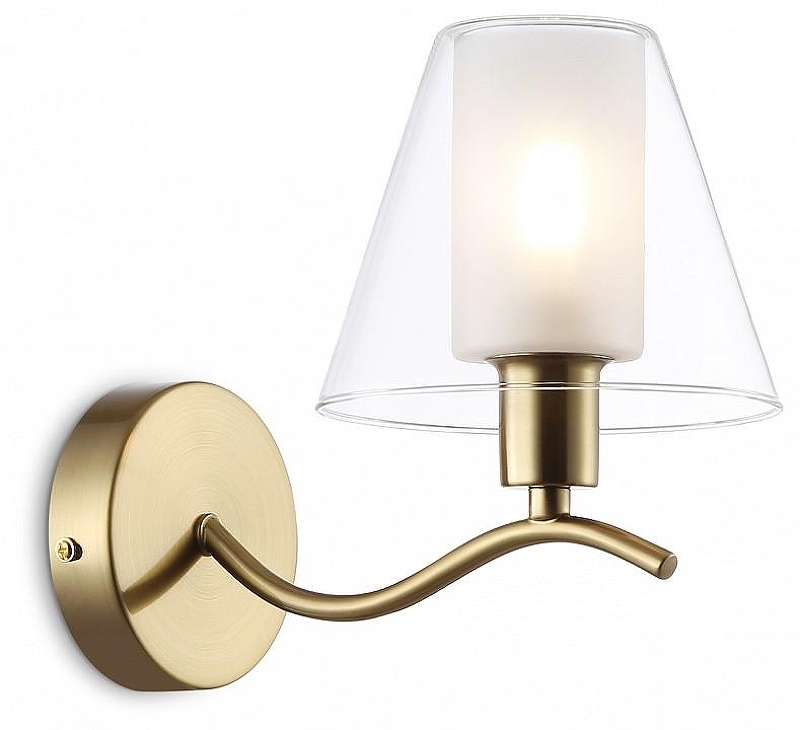 Бра Ambrella Light HIGH LIGHT LH57095 цвет плафона/подвески Белый, Прозрачный, цвет арматуры Латунь