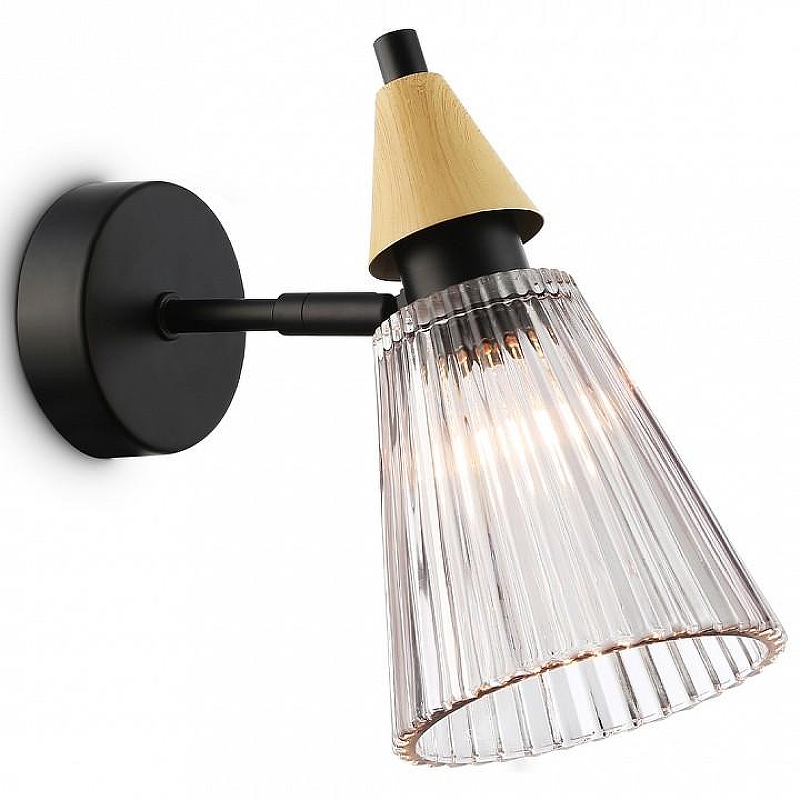 Бра Ambrella Light LH LH58118 цвет плафона/подвески Коричневый, Светло-серый, цвет арматуры Черный