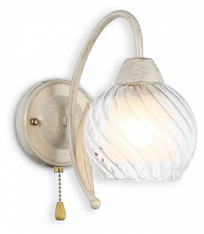 Бра Ambrella Light TR TR3074 цвет плафона/подвески Белый, Прозрачный, цвет арматуры Белый, Золото