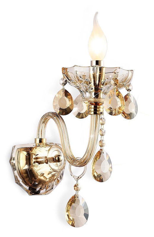Бра Ambrella Light TR TR4912 цвет плафона/подвески Янтарный, цвет арматуры Золото, Прозрачный