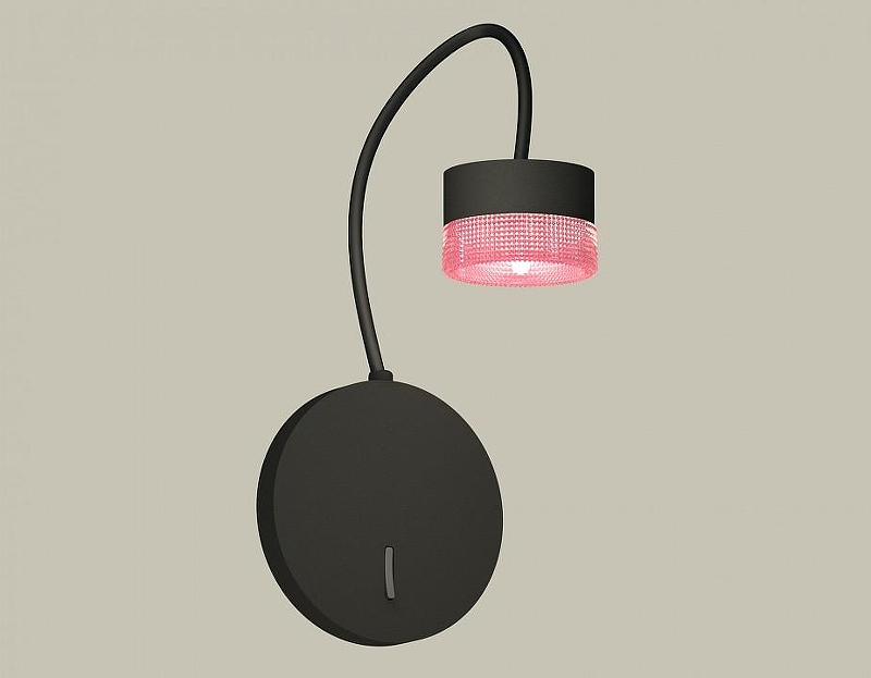 Бра Ambrella Light XB XB9596251 цвет плафона/подвески Розовый, цвет арматуры Черный