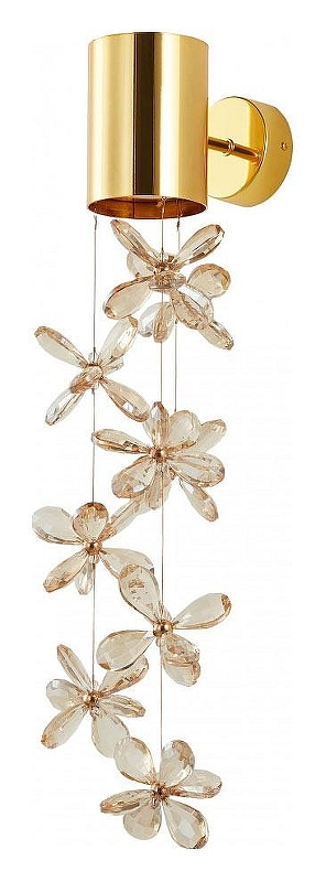 Бра Arte Milano AM-11952B 21952B.D90.H600.LED G цвет плафона/подвески Золото, Янтарный, цвет арматуры Золото