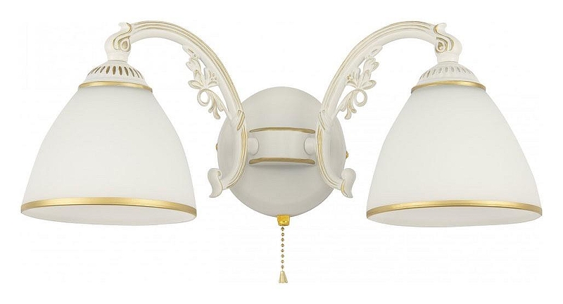 Бра Arte Milano AM341837 341837/2W WT+G цвет плафона/подвески Белый, цвет арматуры Белый, Золото