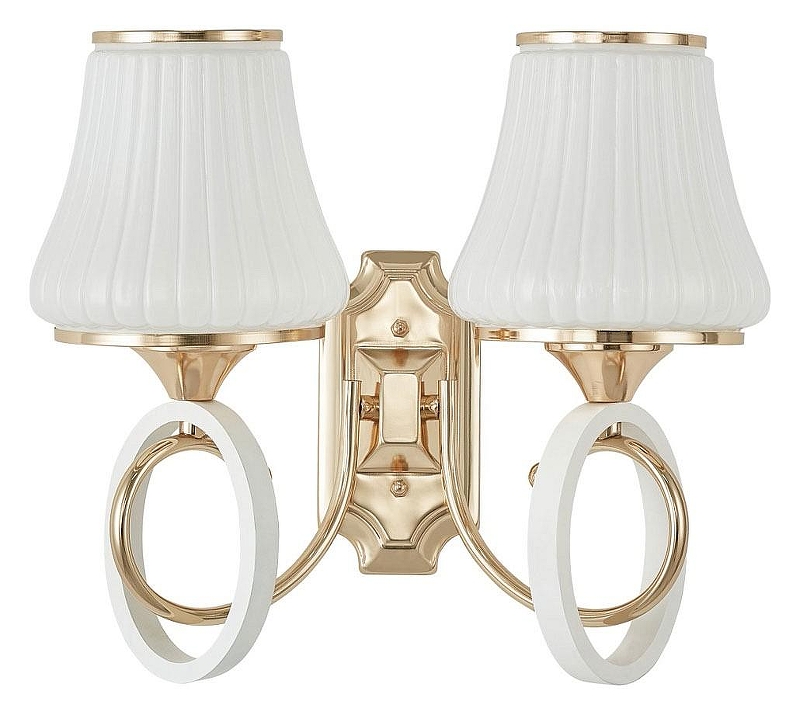 Бра Arte Milano Florentia-2387 302387/2W Wh/Gd цвет плафона/подвески Белый, цвет арматуры Белый, Золото