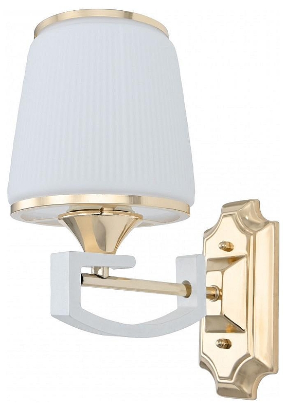 Бра Arte Milano Florentia-2457 302457/1W Wh/Gd цвет плафона/подвески Белый, цвет арматуры Белый, Золото