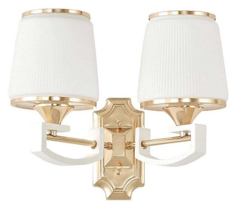 Бра Arte Milano Florentia-2457 302457/2W Wh/Gd цвет плафона/подвески Белый, цвет арматуры Белый, Золото