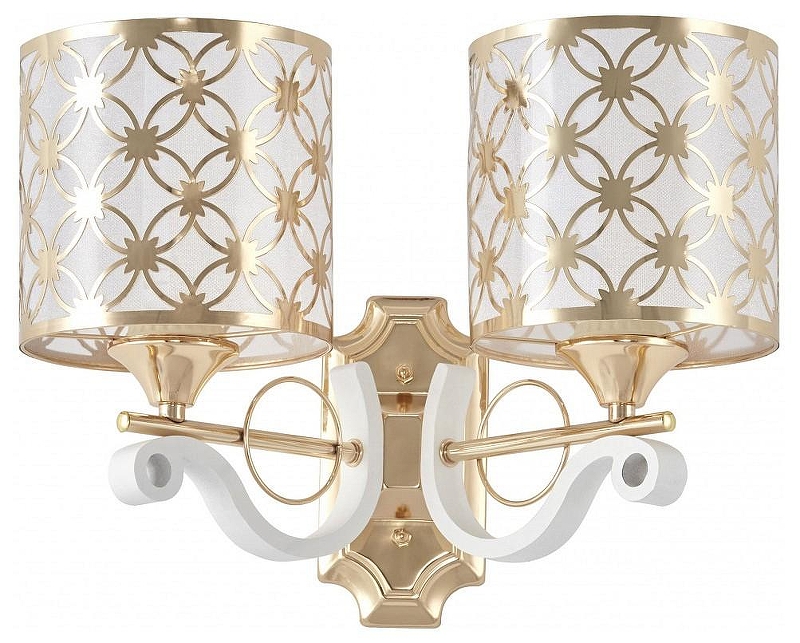 Бра Arte Milano Florentia-3097 303097/2W Wh/Gd цвет плафона/подвески Белый, Золото, цвет арматуры Белый, Золото