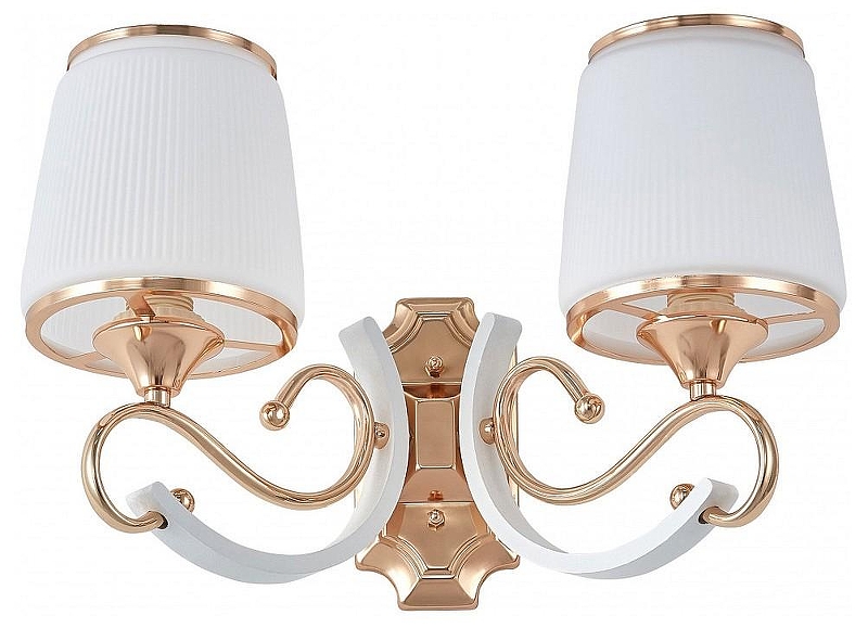Бра Arte Milano Florentia-3857 303857/2W Wh/Gd цвет плафона/подвески Белый, цвет арматуры Белый, Золото