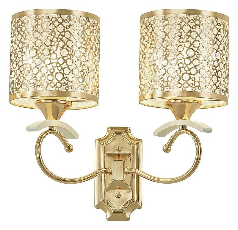 Бра Arte Milano Florentia-9787 309787/2W Wh/Gd цвет плафона/подвески Белый, Золото, цвет арматуры Белый, Золото
