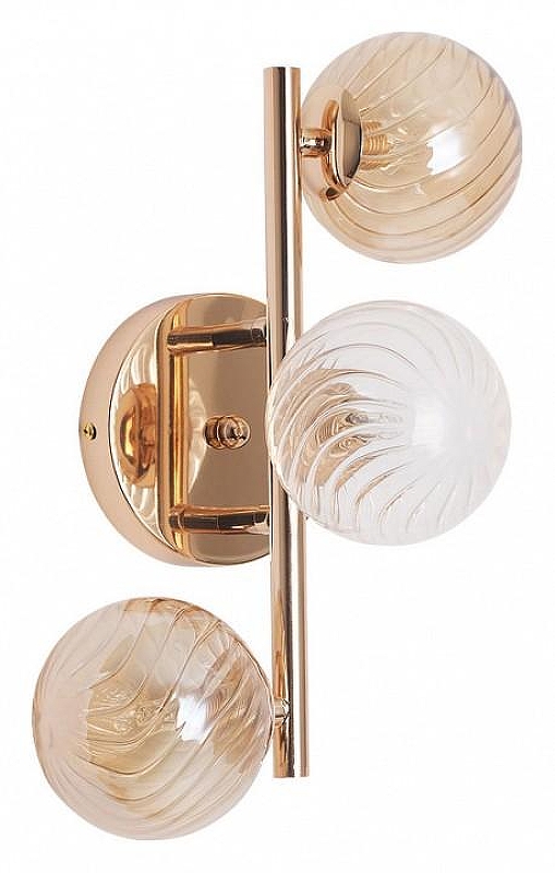 Бра Artelamp Etereo A5261AP-3GO цвет плафона/подвески Прозрачный, Оранжевый, цвет арматуры Золото
