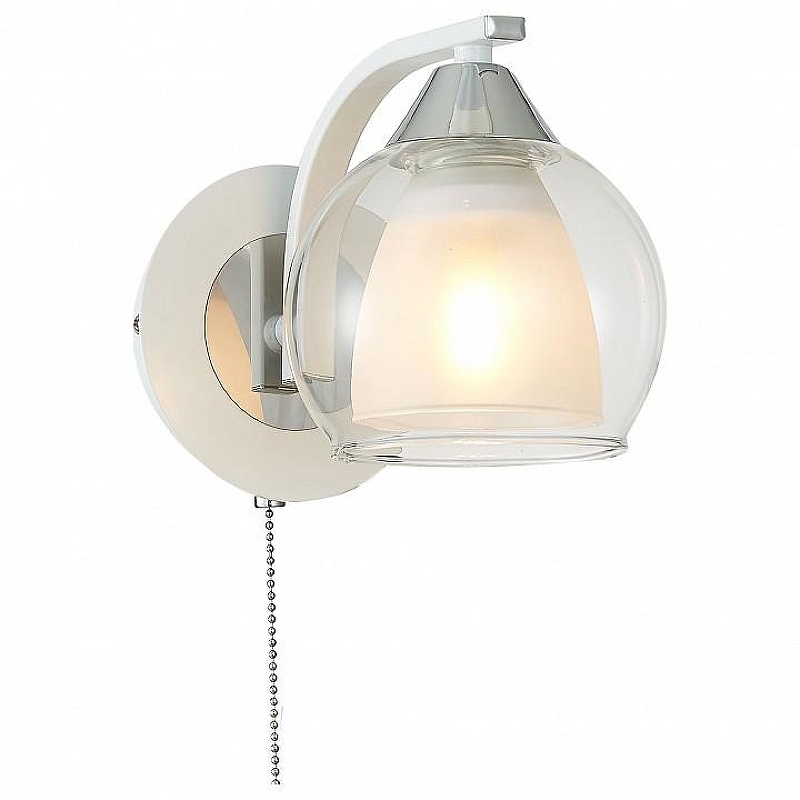 Бра Citilux Кристи CL152310 цвет плафона/подвески Белый, Прозрачный, цвет арматуры Белый