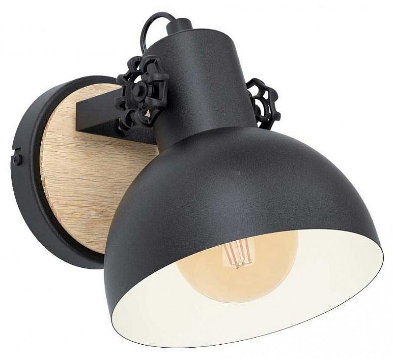 Бра Eglo LUBENHAM 44057 цвет плафона/подвески Черный, цвет арматуры Коричневый, Черный