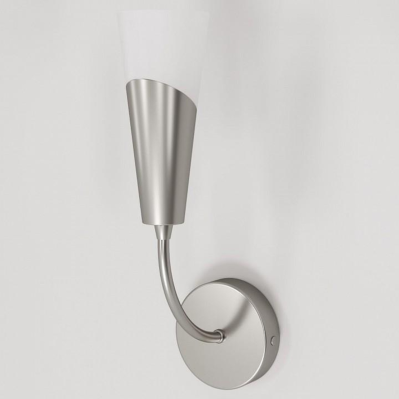 Бра Eurosvet Rhyton 60167/1 никель цвет плафона/подвески Белый, цвет арматуры Никель