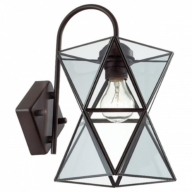 Бра Favourite Polihedron 1919-1W цвет плафона/подвески Прозрачный, Серый, цвет арматуры Черный